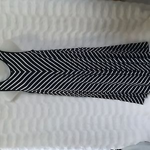 a.n.a tank Dress Sz S long black & white Stripe 🌟 ⭐ 🌟